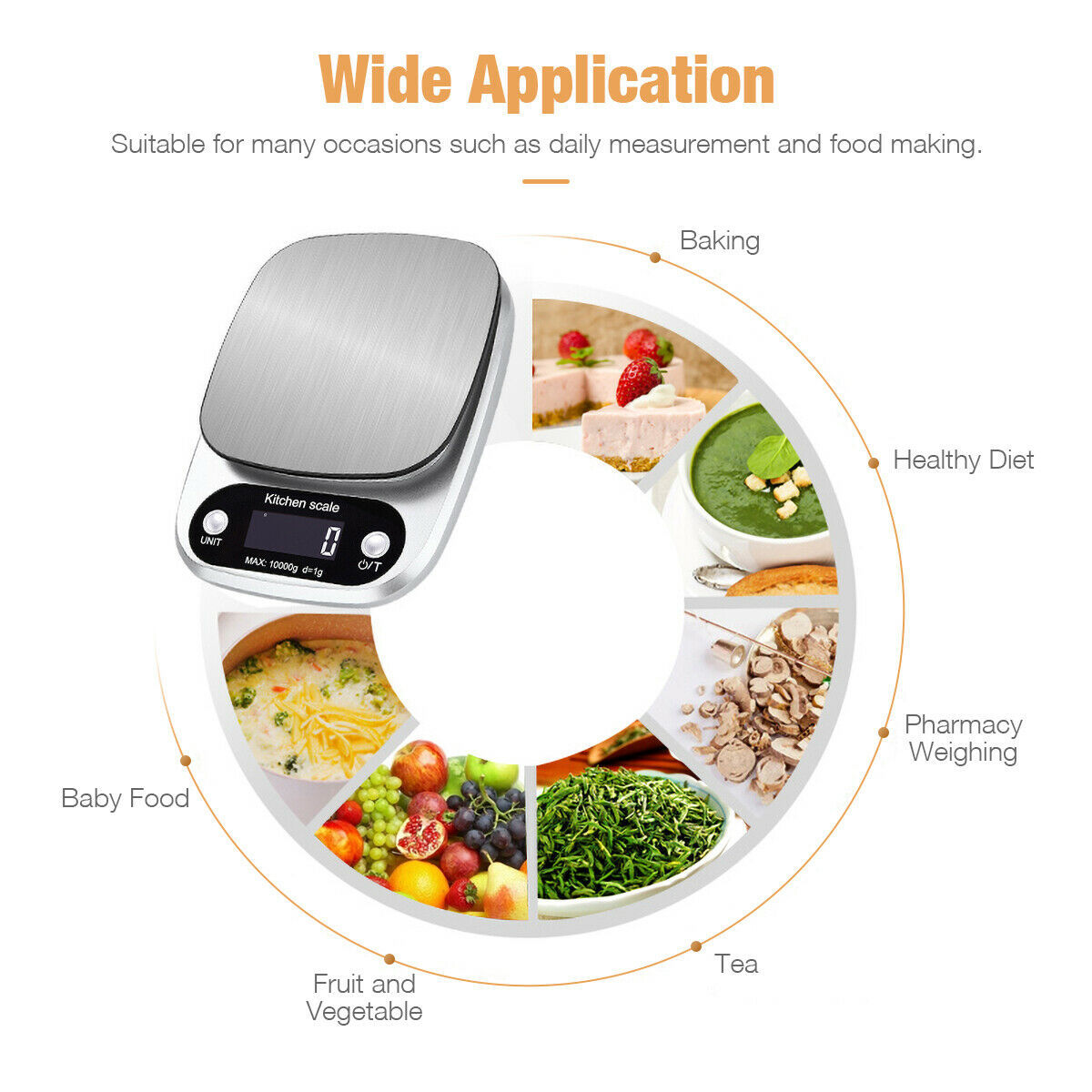 Digital Kitchen Food Diet Stainless Steel Scale