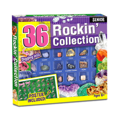 36 Pcs Educational Rocks With Learning Guide