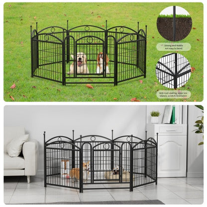 Dog Playpen Indoor 24 Inch 8 Panel Metal