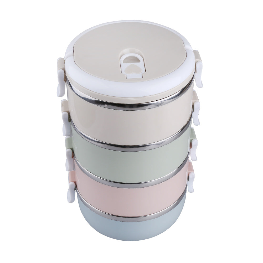 4 Tiers Portable Stainless Steel Bento Bowls