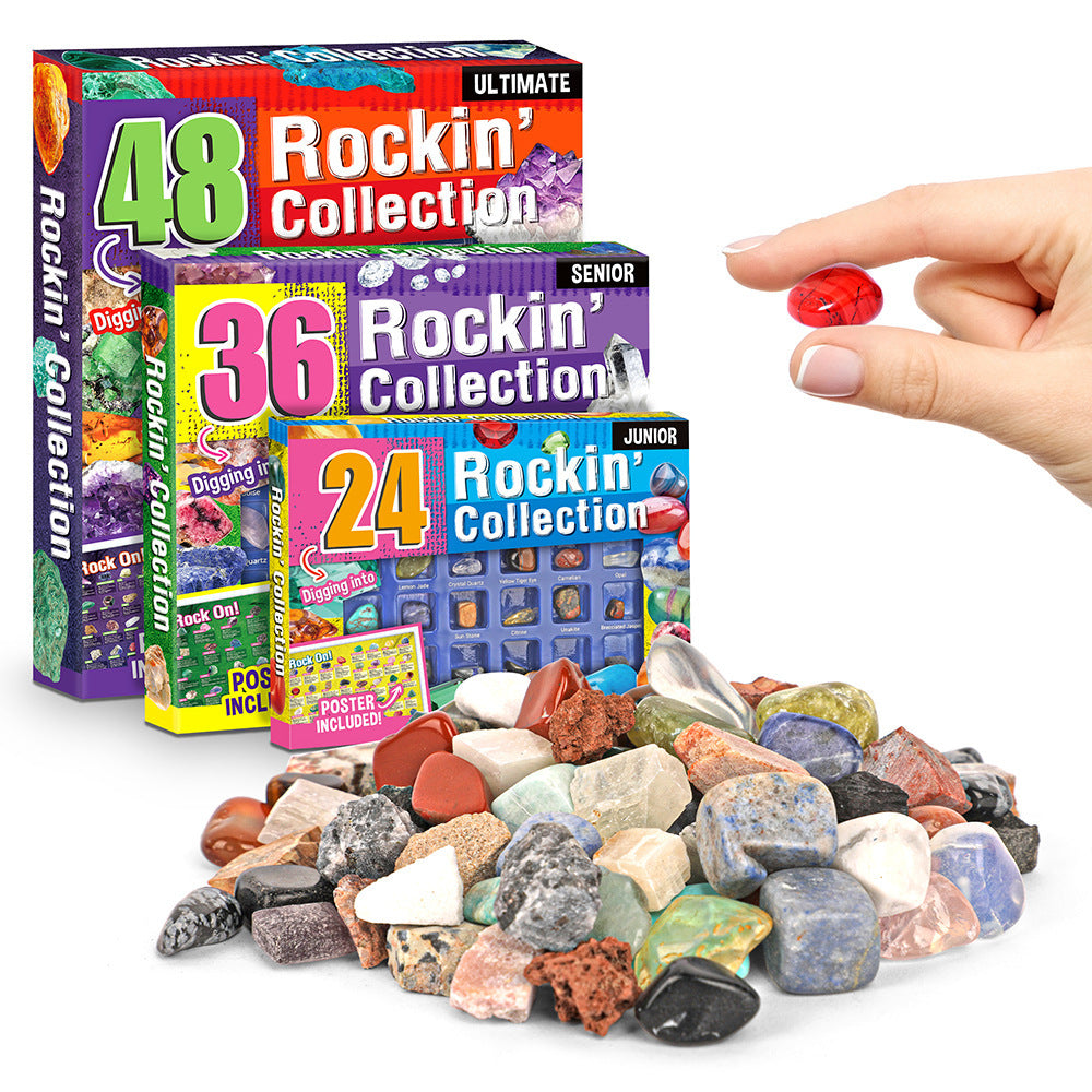 36 Pcs Educational Rocks With Learning Guide