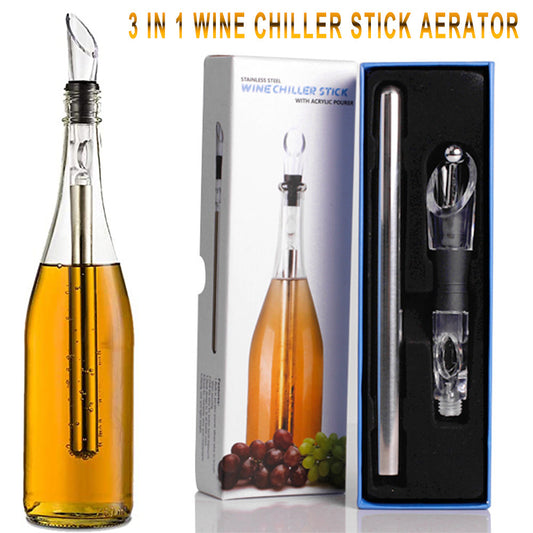 Wine Bottle Cooler Stick Stainless Steel Chilling Rod