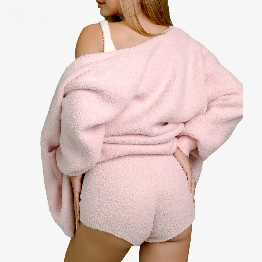 Cozy Knit set Dark Pink