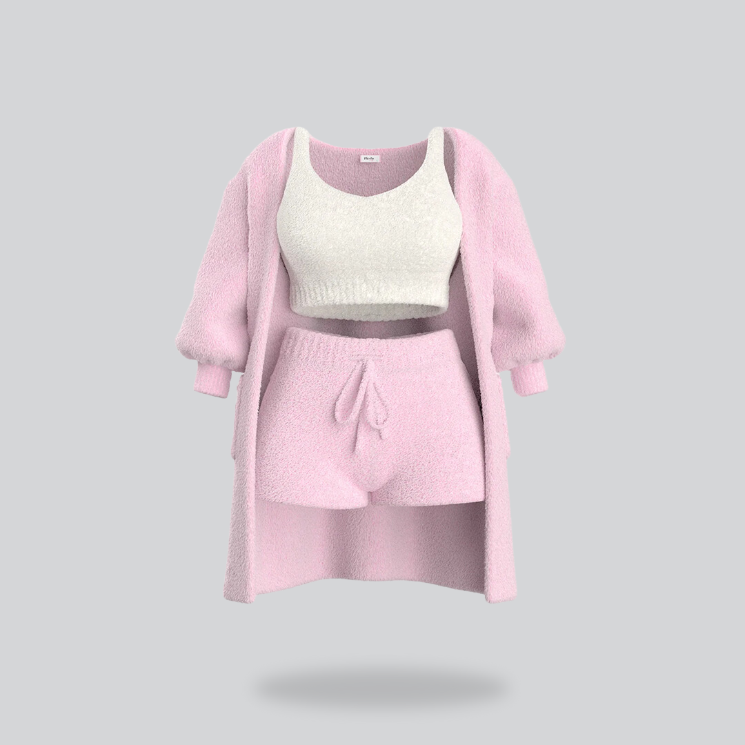 Cuddly knit set Pink