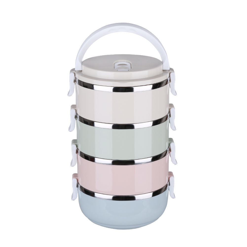 4 Tiers Portable Stainless Steel Bento Bowls