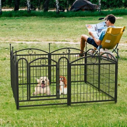 Dog Playpen Indoor 24 Inch 8 Panel Metal