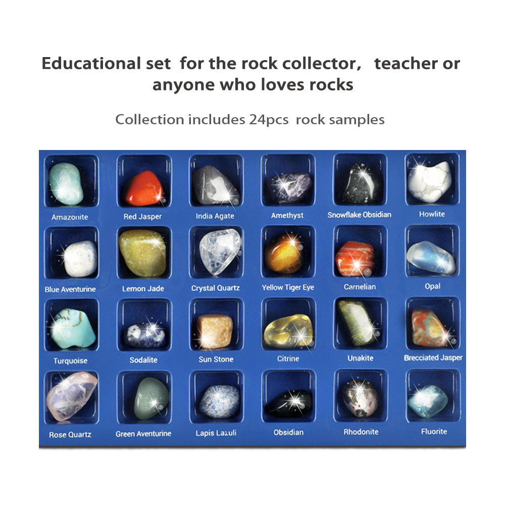 36 Pcs Educational Rocks With Learning Guide